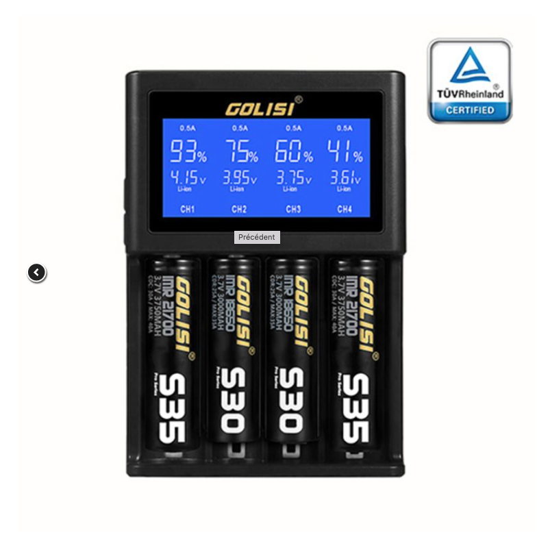 Chargeur d'accus S4 LCD - Golisi