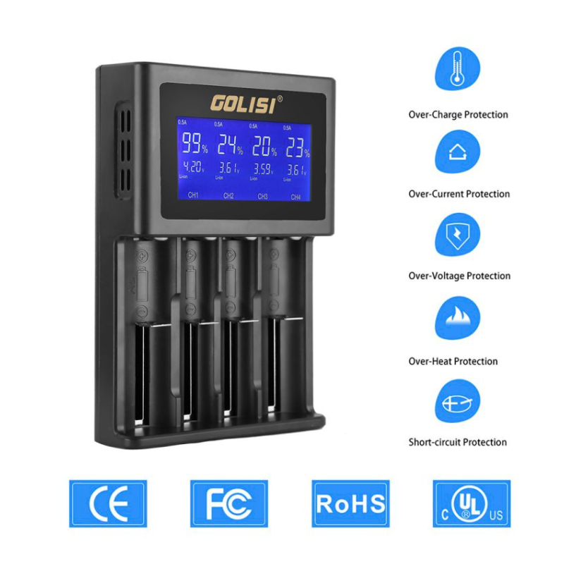 Chargeur d'accus S4 LCD - Golisi