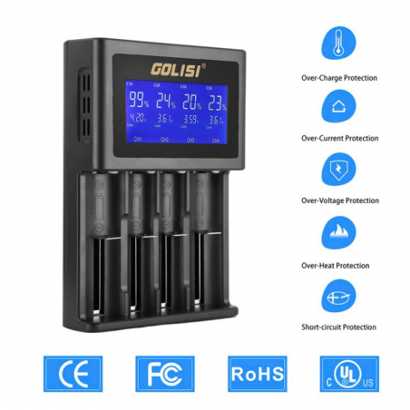 Chargeur d'accus S4 LCD - Golisi