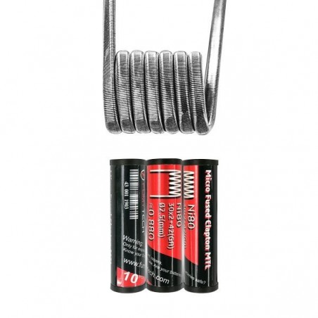 Micro Fused Clapton MTL Ni80 30*2+42GA 0.88Ω (10pcs) - Fumytech