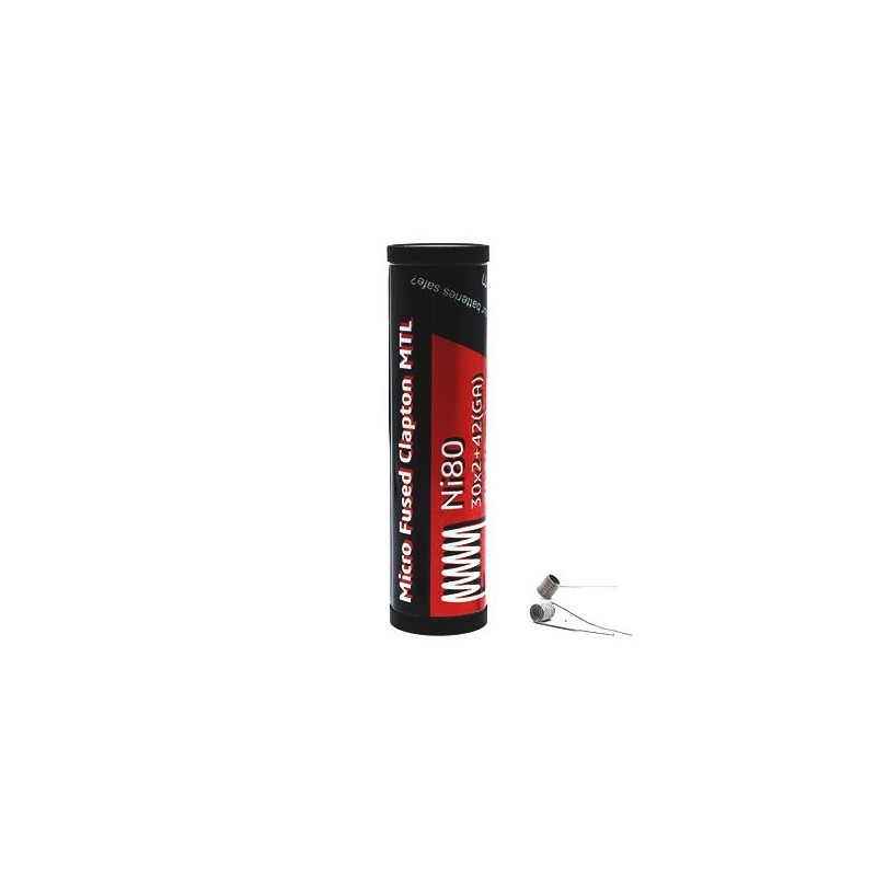 Micro Fused Clapton MTL Ni80 30*2+42GA 0.88Ω (10pcs) - Fumytech