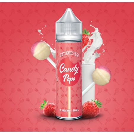 Candy Pops - Creamy Strawberry 50ML Boosté