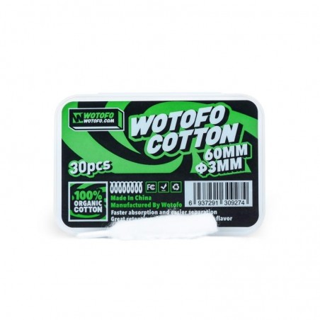 Coton organique Agleted 3mm par 30 - Wotofo